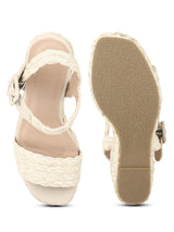 Natural Woven PU Wedges