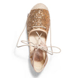 Champagne Lace Up Espadrilles