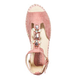Pink Jewelled Flat Sandal