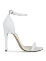 White PU Barely There Stilettos Synthetic