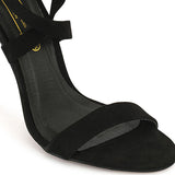 Black Wrap Around Stiletto Sandals