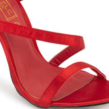 Red Stiletto Wrap Around Leg Sandals