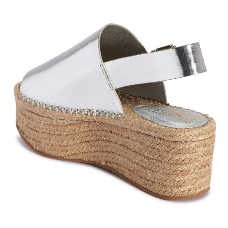 Silver Jute Flatforn Sandal