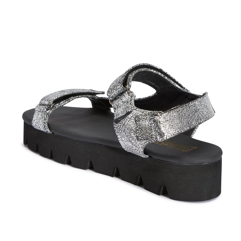 Silver Chunky Flatform Sandal