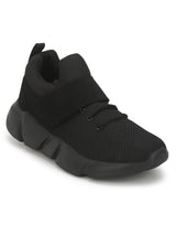 Black PU Mesh Men Sneakers