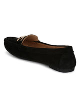 Black Micro Loafer Flats