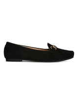 Black Micro Loafer Flats
