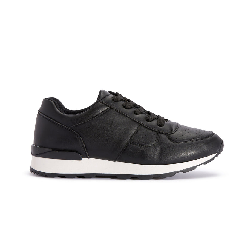 Black Lace Up Trainer