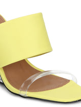 Yellow PU Slip-on Wedges