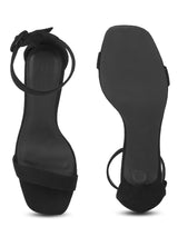 Black Micro Mid Stiletto Heels