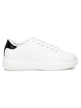White Black Lace-Up Men Sneakers