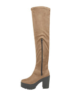 Taupe Suedette Boots