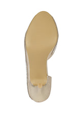 Gold Flat Shoes