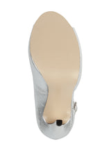 Silver Flat Shoes