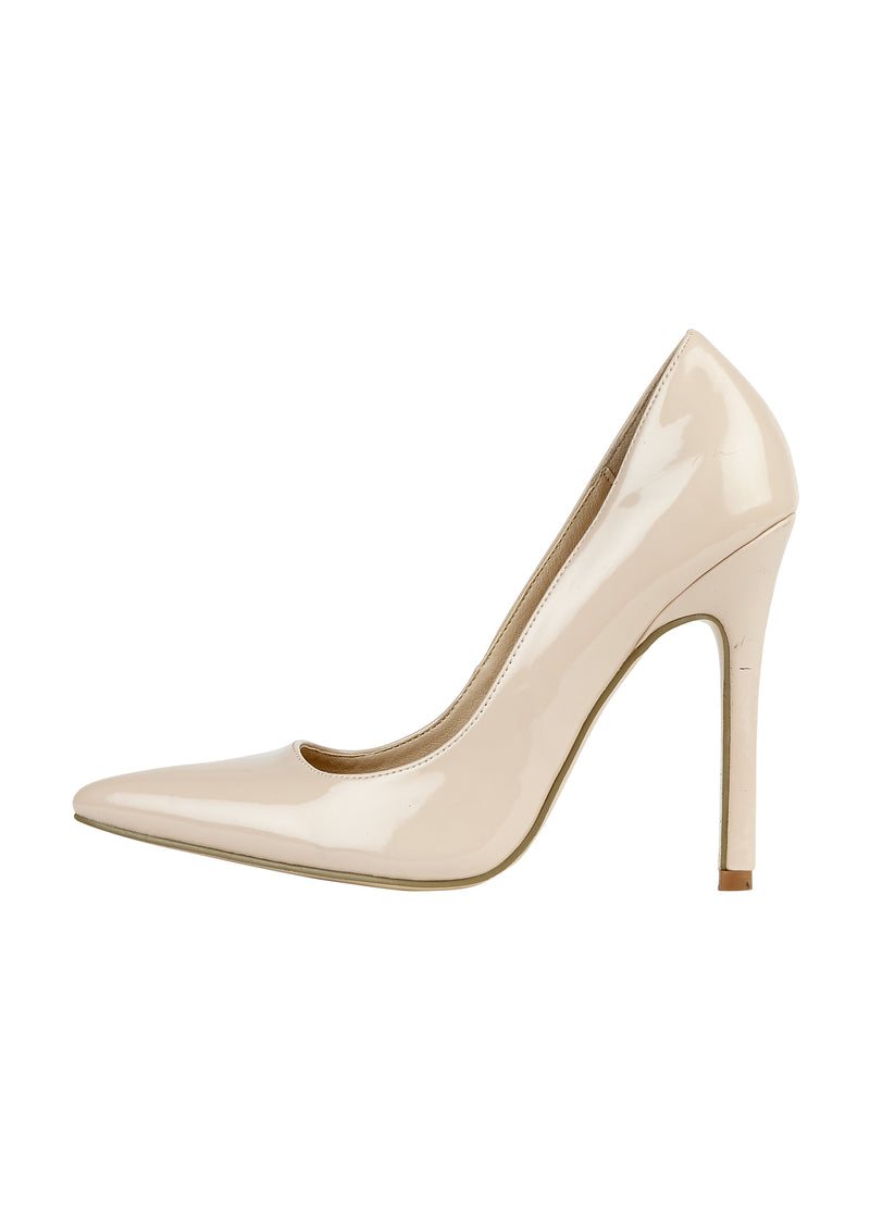 Nude Patent Flat Shoes
