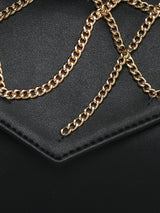 Black sequined sling bag