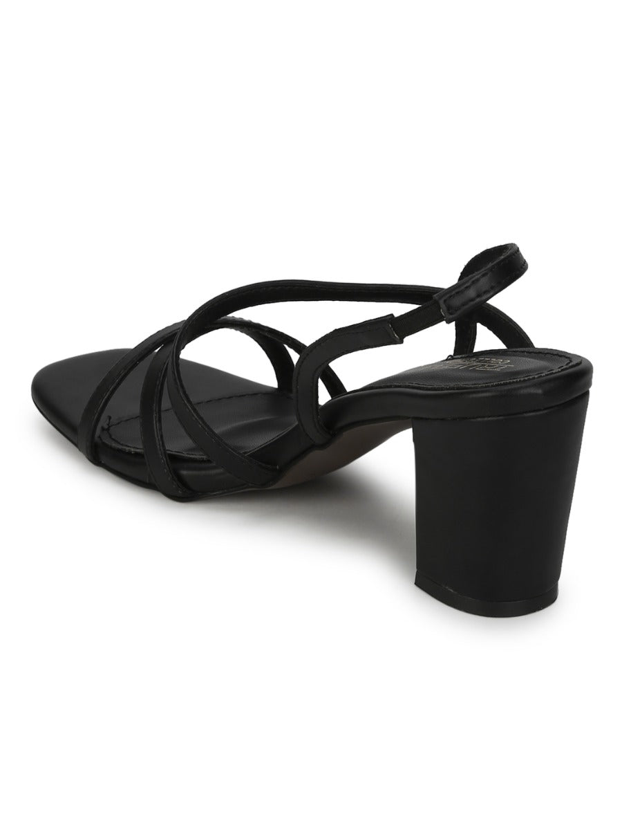 Buy Black Heeled Sandals for Women by Outryt Online | Ajio.com