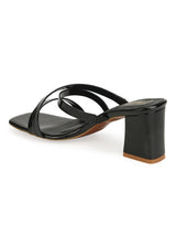 Black Patent Strappy Mules