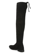 Black Suede Thigh High Boots