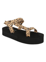 Leopard PU Printed Platform Sandals
