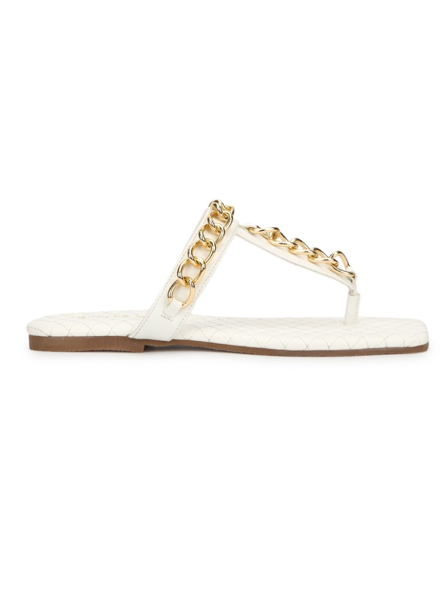 Gold studded 2024 flip flops