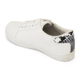 White Pearl Detail Lace Up Trainer