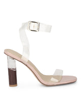 Nude Patent PU Clear High Perspex Heels