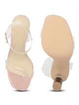 Nude Patent PU Clear High Perspex Heels