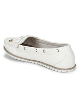 White PU Flat Belly Shoes