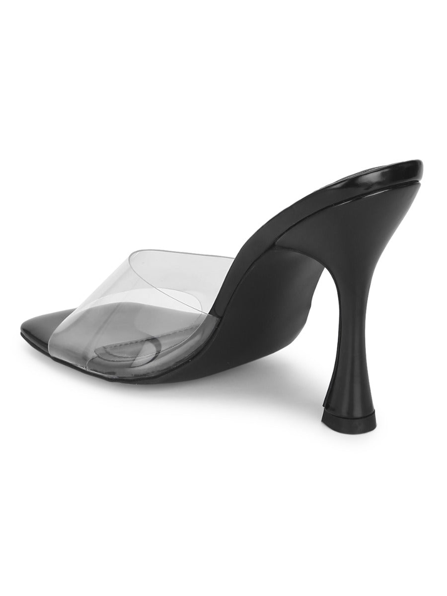 Black 2024 perspex mules